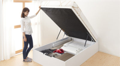 跳ね上げ式収納ベッド